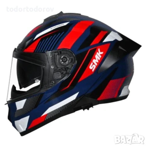 Топ Цена Мото каска SMK TYPHOON SPARKO red/blue/gray,вградени очила 2026 293.18 лв. / 149.90 €, снимка 2 - Аксесоари и консумативи - 54601725
