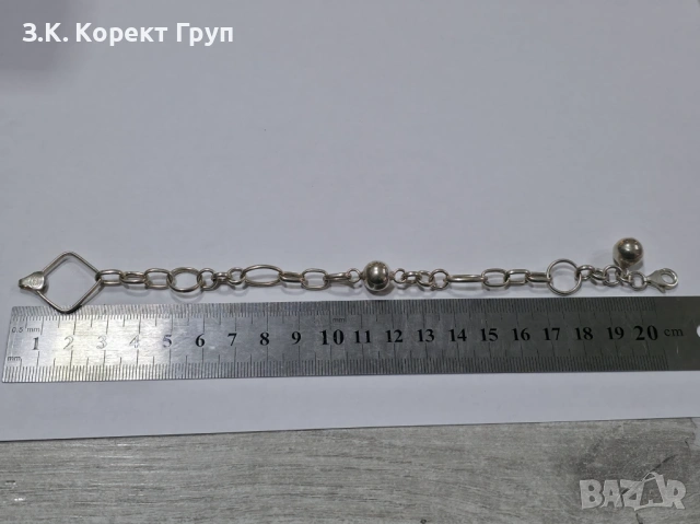 Сребърна гривна 925 / 8,52 гр., снимка 5 - Гривни - 54384795