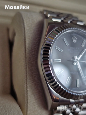 Rolex Datejust 41 mm Fluted Bezel Jubilee Bracelet Rhodium Dial, снимка 3 - Мъжки - 55087466
