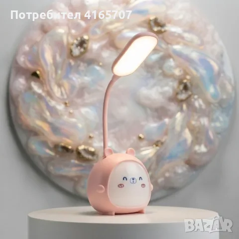 LED детска настолна лампа Зайче – Гъвкаво рамо и 3 нива на яркост, снимка 3 - Настолни лампи - 55657534