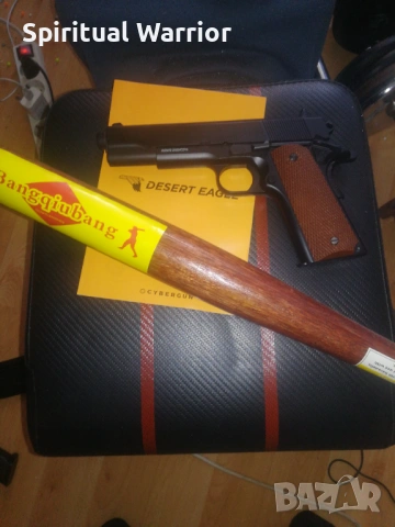 Спрингов Метален пистолет Colt 1911 + Дървена Бейзболна бухалка! , снимка 3 - Колекции - 54407424