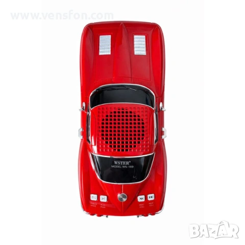  Bluetooth тонколонка WS-1969 10W, преносим безжичен подарък за автомобилни ентусиасти /червена/, снимка 3 - Bluetooth тонколони - 54289097