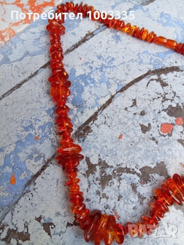 Гердан от естествен кехлибар , снимка 2 - Колиета, медальони, синджири - 54216847