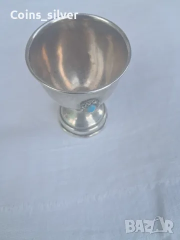 Сребърна чаша за ракия, снимка 4 - Чаши - 55659429