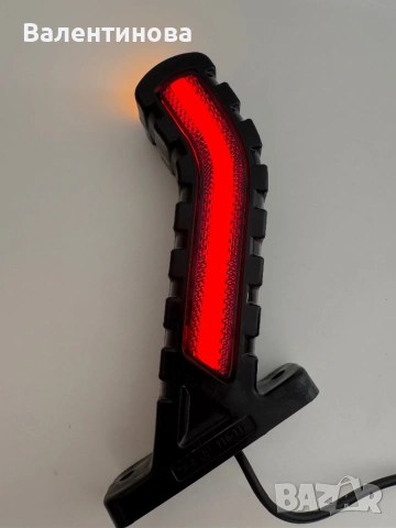 КОМПЛЕКТ LED неон габарит рогче 24V червено/бяло/жълто за камион, ремарке