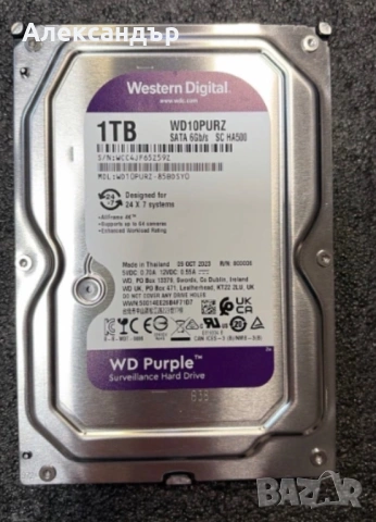 1TB HDD WD Purple 24/7 (S-ATAIII,5400rpm,64MB,3.5")