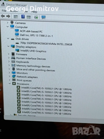 Dell XPS 7390 2 in 1 отличен i5-1035G1/8RAM/256NVMe/Full HD+ Touchscreen, снимка 5 - Лаптопи за работа - 54982595