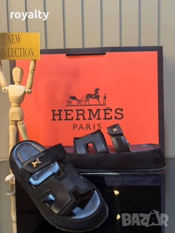 Hermes Нови Дамски Чехли Ерме Различни Цветове , снимка 5 - Чехли - 55129772