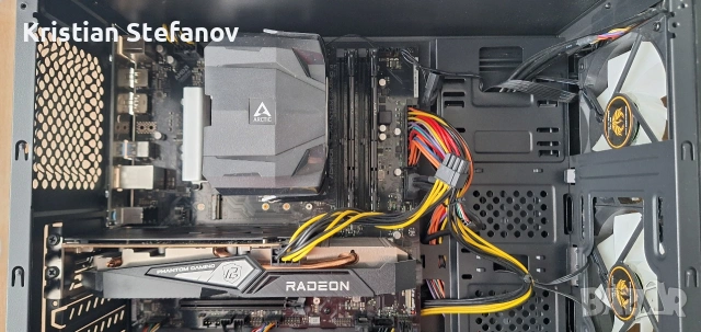 Геймърски Компютър/i3-12100F/RX 6500 XT/16GB RAM/SSD + HDDГеймърски компютър за игри, снимка 4 - Геймърски - 55009202
