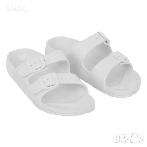 Дамски сандали EVA с катарама off-white двойни каишки_1250109, снимка 2 - Чехли - 54690086