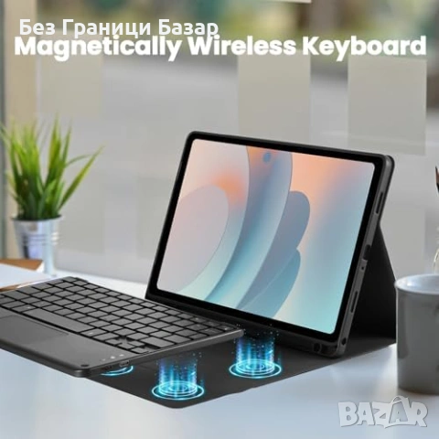 Нов Samsung Galaxy Tab A11 Plus A9 Plus калъф кейс с клавиатура тъчпад подсветка таблет Самсунг, снимка 9 - Друга електроника - 54966967