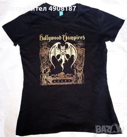   Тениска групи Hollywood Vampires (Alice Cooper, Johnny Depp, Joe Perry) 