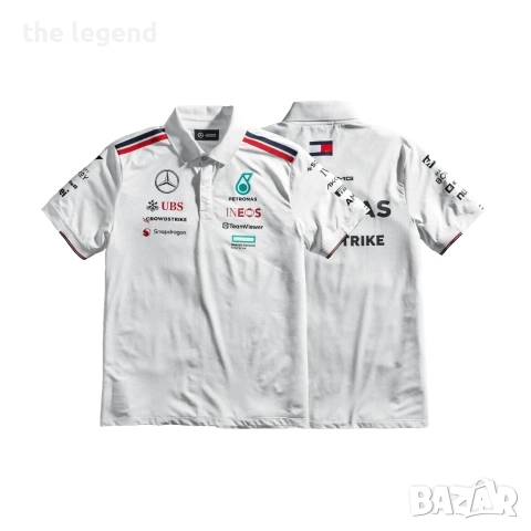 Mercedes-AMG PETRONAS 2024 Mens Team Polo - White, снимка 3 - Спортни дрехи, екипи - 54981225