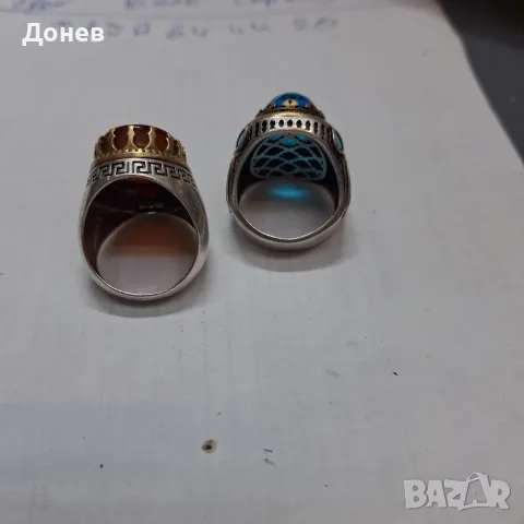 Сребърни прстени, снимка 2 - Колиета, медальони, синджири - 55304530