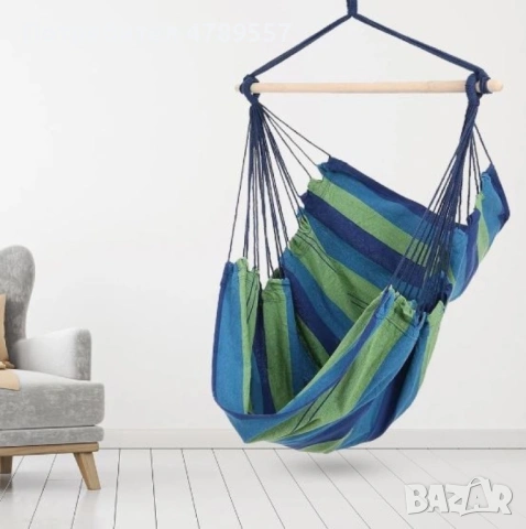 Голям хамак с въжета. Издръжливост до 150 кг, снимка 2 - Други стоки за дома - 54138081