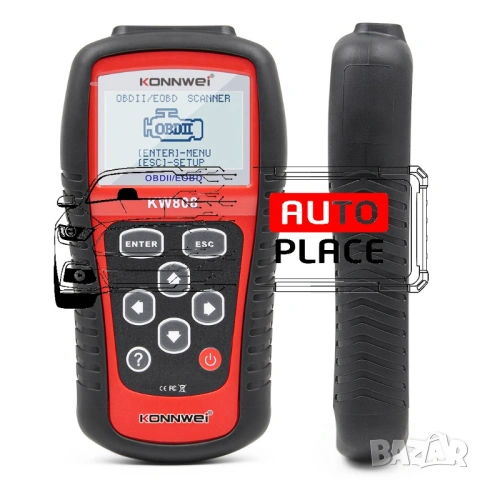 Konnwei KW808 OBD2 Diagnostic Универсална Автодиагностика, снимка 3 - Аксесоари и консумативи - 53973197