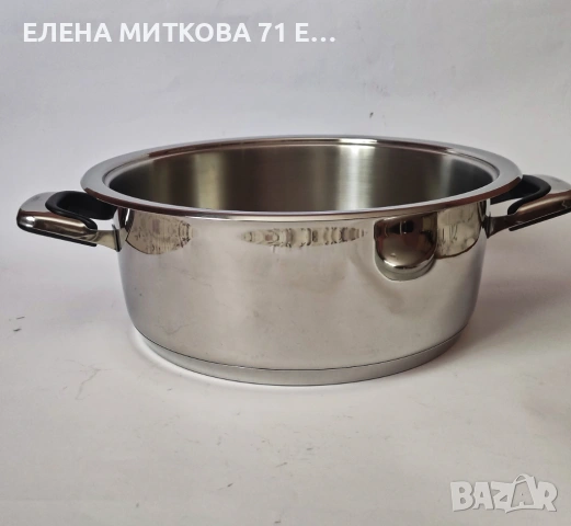 Голяма и масивна тенджера на Цептер от неръждаема стомана,с термо капак, снимка 5 - Съдове за готвене - 54464684