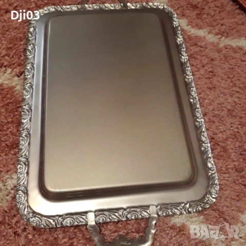 Посребрен Голям Поднос, снимка 4 - Декорация за дома - 54321038