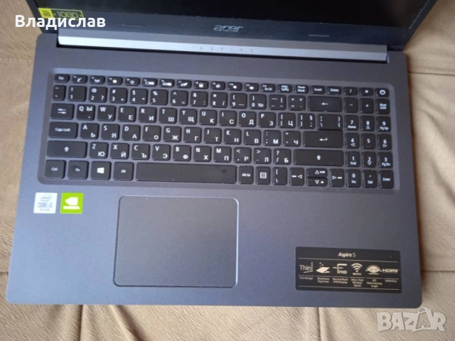 Acer Aspire 5 A515-54G FHD IPS i3 10110U/8GB/512SSD/1TB HDD/MX250 2GB отлична батерия/чанта, снимка 2 - Лаптопи за игри - 55230770