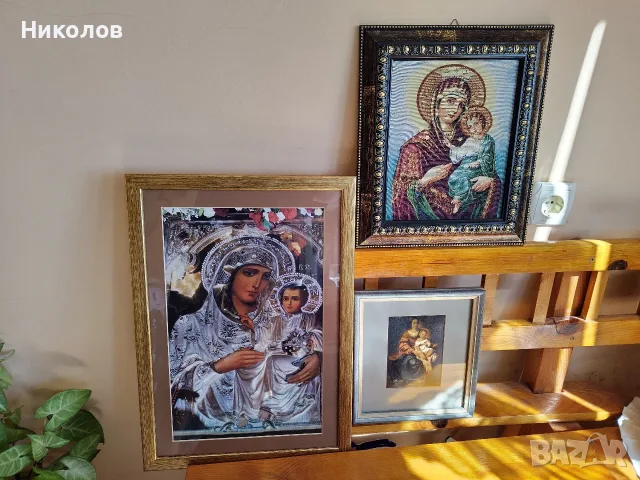 Гоблен Дева Мария "30/28см" "75€"нов!+3бр Подарък!