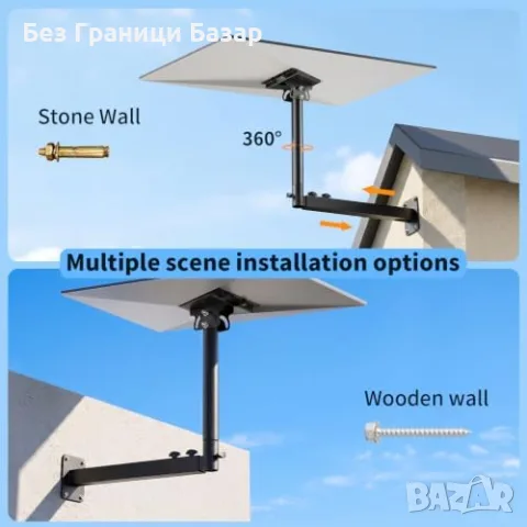 Нова монтажна Стойка за Starlink Gen 3/4/4X, 360° въртене, телескопично рамо, снимка 5 - Други стоки за дома - 55565371