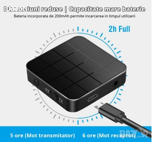 Адаптер Bluetooth 5.0 , снимка 5 - Ресийвъри, усилватели, смесителни пултове - 54135691