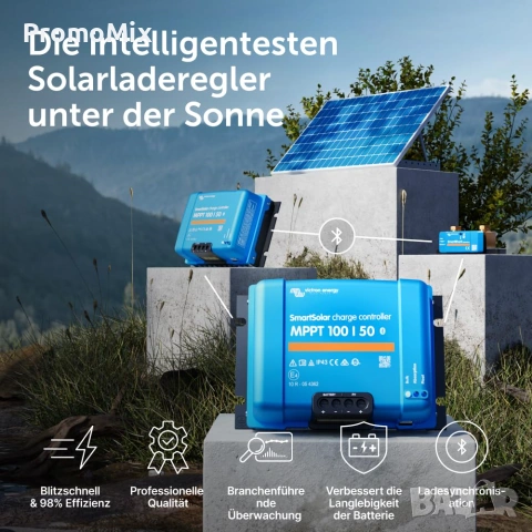 Соларен контролер Victron SmartSolar MPPT 100/50A Smart Bluetooth Заряден контролер , снимка 7 - Друга електроника - 55000862