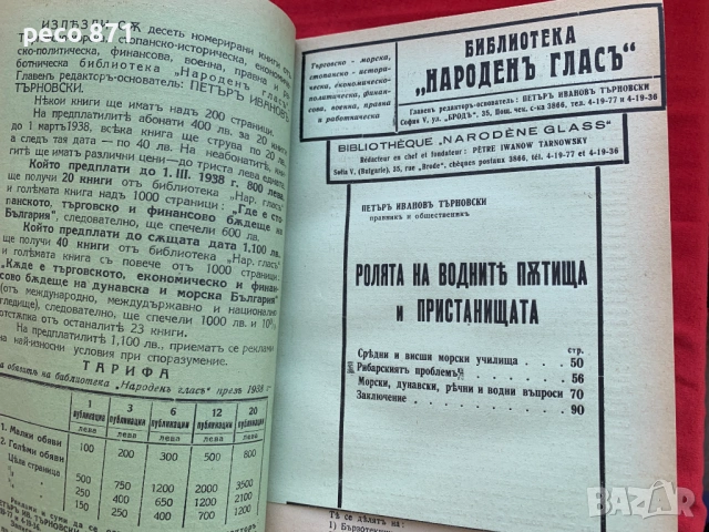 Библиотека "Народен глас"-Петър Иванов Търновски 1938 г., снимка 3 - Други - 54702152