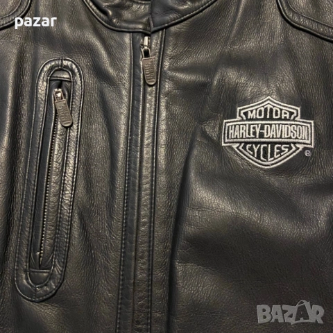 HARLEY DAVIDSON Мъжко Оригинално Кожено Яке L-XL, снимка 5 - Якета - 54664159