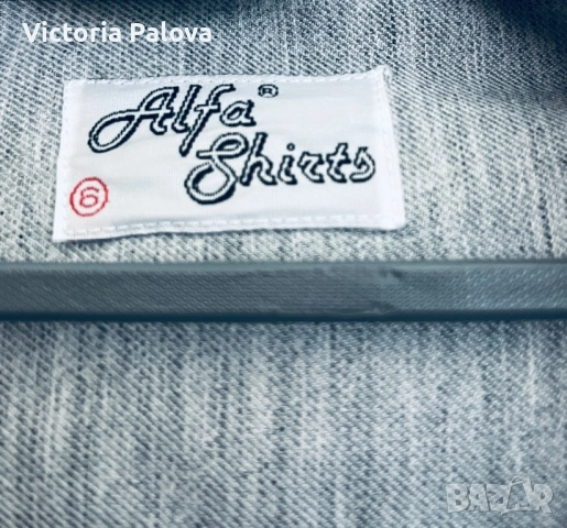 Белгийска мъжка риза Alfa Shirts, Glacier Gray, немачкаема материя - XL/XXL, снимка 2 - Ризи - 54528008