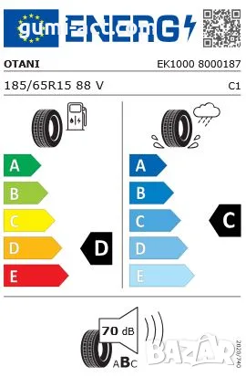 Нови летни гуми 185/65R15 OTANI ЕК1000 88V, снимка 3 - Гуми и джанти - 55537838