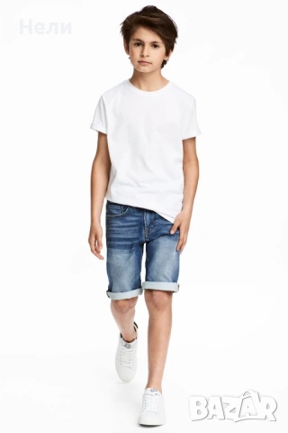 Нови Детски къси дънки и тениска H&M ръст 158