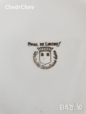 Limoges 18см/Лимож френска детска-бебешка порцеланова купа/чиния за сервиране, снимка 6 - Други - 53950351