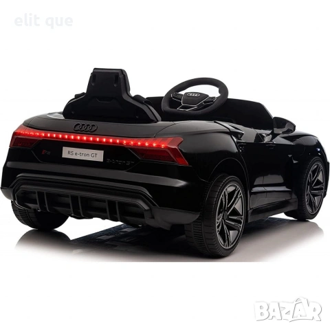 Акумулаторен джип Audi RS E-Tron GT 4X4 Licensed с меки гуми и кожена седалка 12V, снимка 10 - Детски велосипеди, триколки и коли - 55136232
