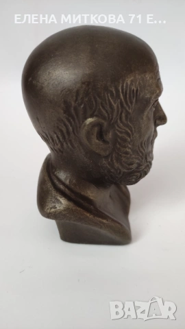 Масивен бюст на Хипократ-бащата на медицината, снимка 2 - Антикварни и старинни предмети - 54334145