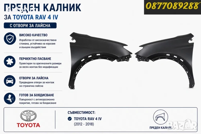 НОВИ Калници за Toyota Rav 4 IV калник за тойота рав 4