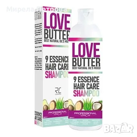 Шампоан за растеж и подхранена коса Love Butter с 9 органични масла 250мл.