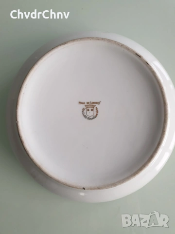 Limoges 18см/Лимож френска детска-бебешка порцеланова купа/чиния за сервиране, снимка 5 - Други - 53950351