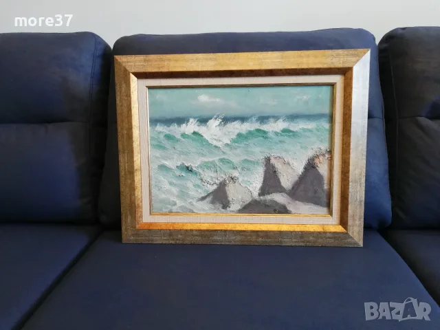 Картина-"Море"-Д.Манолов, снимка 3 - Картини - 48286359