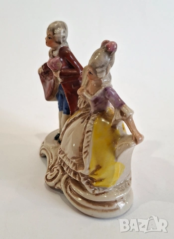 Порцеланова фигурка на дама и кавалер, снимка 5 - Статуетки - 53998243
