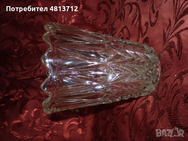 Стил Арт деко стъклена ваза 19 ти век, снимка 3 - Вази - 54703614