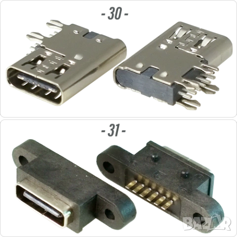 Букса конектор USB Type-C  6 pin , Waterproof IP67-IP68 panel mount, снимка 9 - Ремонт на друга електроника - 54184333
