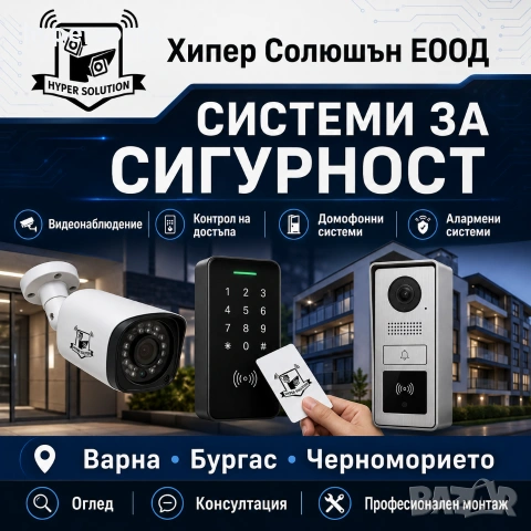Монтаж на видеонаблюдение – Варна, Бургас и Черноморието