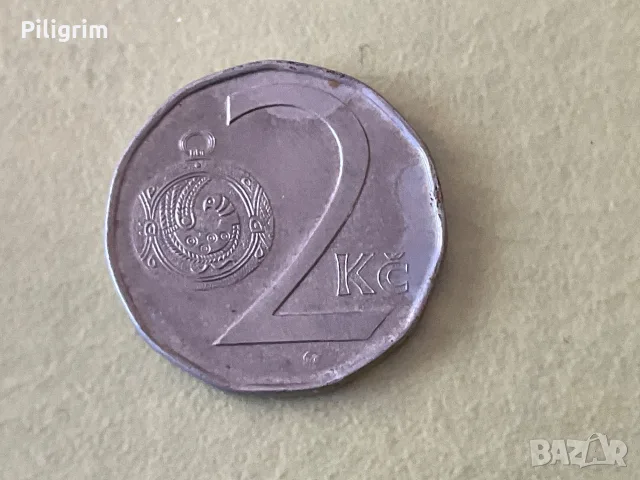Чехия 2 крони 2019 г.