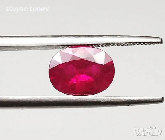 Изключителен естествен рубин от Мианмар 1,52 карата! Сертификат!, снимка 11 - Други - 54156349