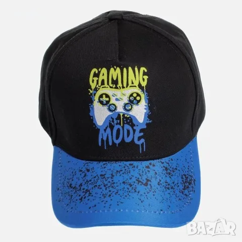 Детска шапка jockey за момче синьо черно gaming mode_1261144, снимка 2 - Други - 55359704