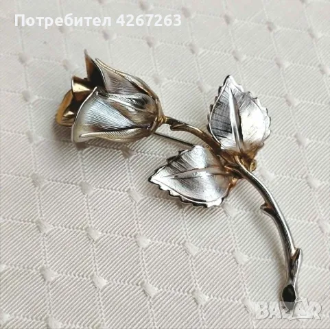 Giovanni дизайнерска триизмерна брошка роза, снимка 2 - Други - 55457133