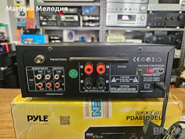 Ресивър Pyle PDA69BUEU – Система с Bluetooth, USB и FM, снимка 8 - Ресийвъри, усилватели, смесителни пултове - 55428870
