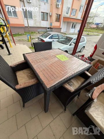 Градински комплект ратан 4 стола и маса