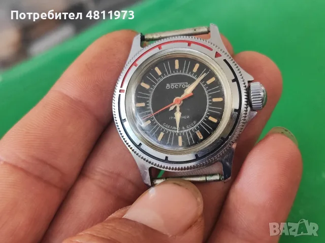 Механичен часовник восток 17 jewels, снимка 2 - Мъжки - 55526325